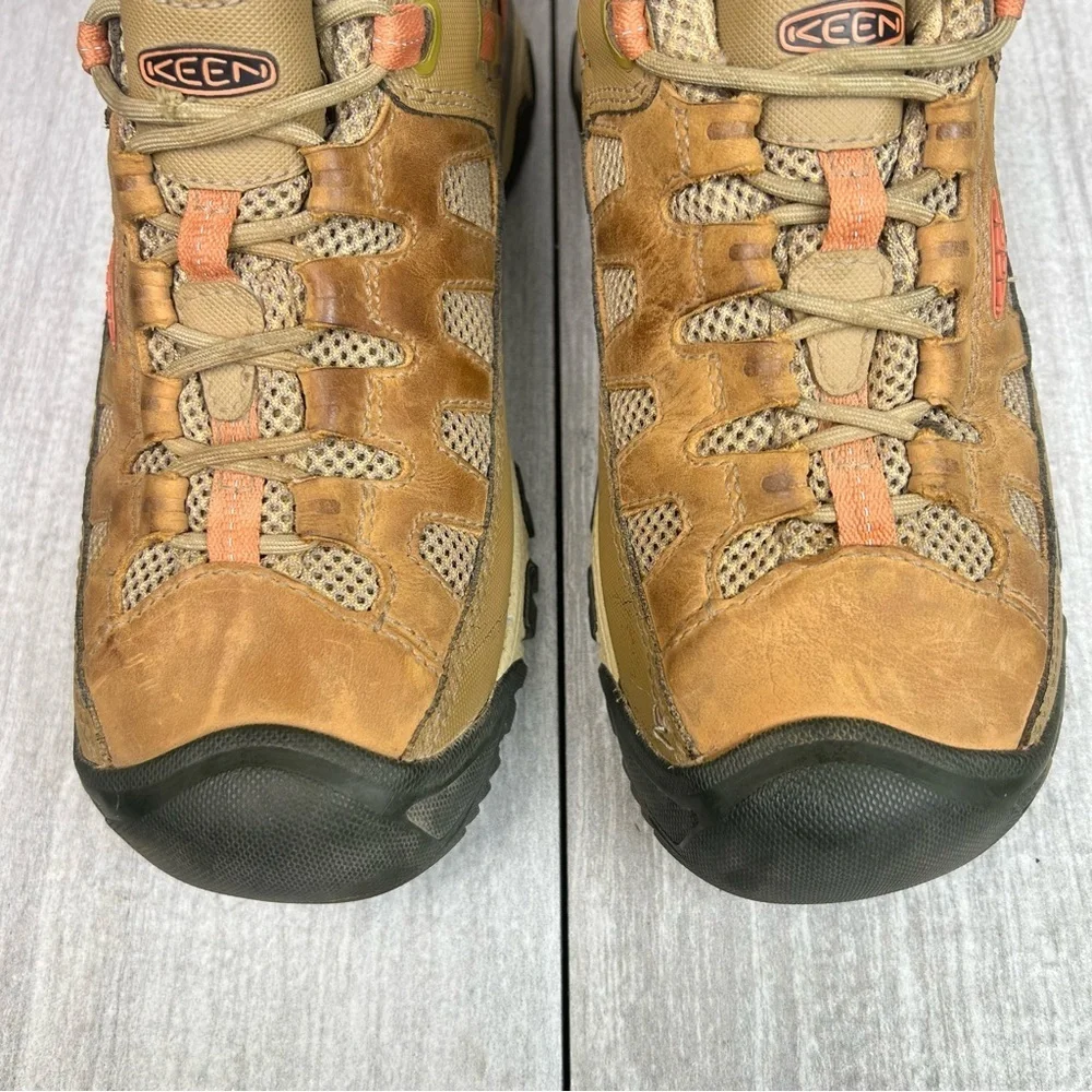 Keen Targhee Vent Trail Hiking Brown Leather Sneaker Boot Women’s Size 7.5 - Picture 7 of 11